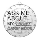 Vraag me wat ik niet kan schelen dartbord (Voorkant)