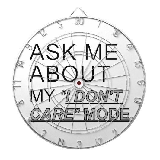 Vraag me wat ik niet kan schelen dartbord (Voorkant)