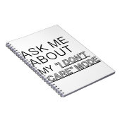 Vraag me wat ik niet kan schelen notitieboek (Rechterzijde)