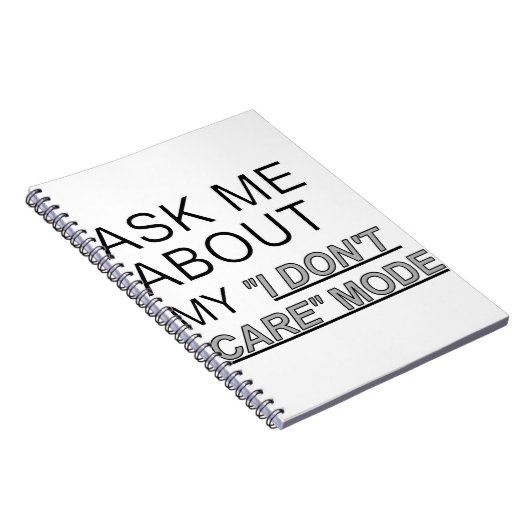 Vraag me wat ik niet kan schelen notitieboek (Rechterzijde)