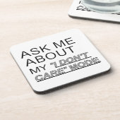 Vraag me wat ik niet kan schelen onderzetter (Linkerzijde)