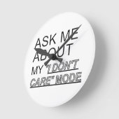 Vraag me wat ik niet kan schelen ronde klok (Hoek)