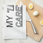 Vraag me wat ik niet kan schelen theedoek (Quarter Fold)