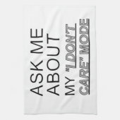 Vraag me wat ik niet kan schelen theedoek (Verticaal)