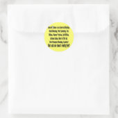 Vraag me wat ik van Barack Obama vind! Ronde Sticker (Tas)