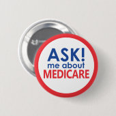 Vraag me wat medicijnen zijn ronde button 5,7 cm (Voorkant /achterkant)