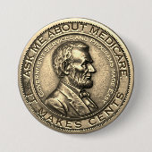 Vraag me wat medicijnen zijn ronde button 7,6 cm (Voorkant)