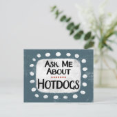 Vraag mij naar het Hotdogs Briefkaart (Staand voorkant)