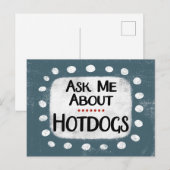 Vraag mij naar het Hotdogs Briefkaart (Voorkant / Achterkant)