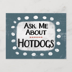 Vraag mij naar het Hotdogs Briefkaart