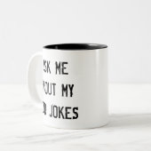 VRAAG MIJ OM MIJN DROOIEN. TWEEKLEURIGE KOFFIEMOK (Voorkant links)