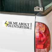 VRAAG MIJ OM VRIJWILLIGERSISME BUMPERSTICKER (Op Truck)