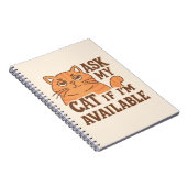 Vraag mijn kat of ik beschikbaar ben notitieboek (Rechterzijde)