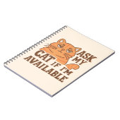 Vraag mijn kat of ik beschikbaar ben notitieboek (Linkerzijde)