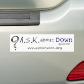 Vraag naar Downsyndroom bumpersticker (Op auto)