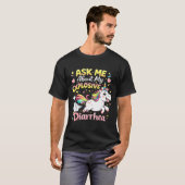Vraag naar explosieve diarree grappige poep meme t-shirt (Voorkant volledig)
