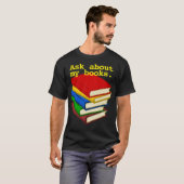Vraag naar mijn boeken t-shirt (Voorkant volledig)