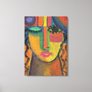 Vraag niet naar Abstract acrylverf op OSB Canvas Afdruk