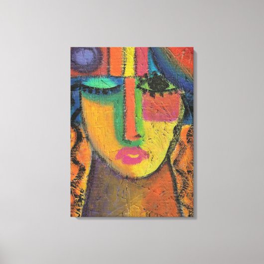 Vraag niet naar Abstract acrylverf op OSB Canvas Afdruk (Voorkant)