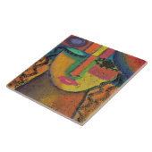 Vraag niet naar Abstract acrylverf op OSB Tegeltje (Zijkant)