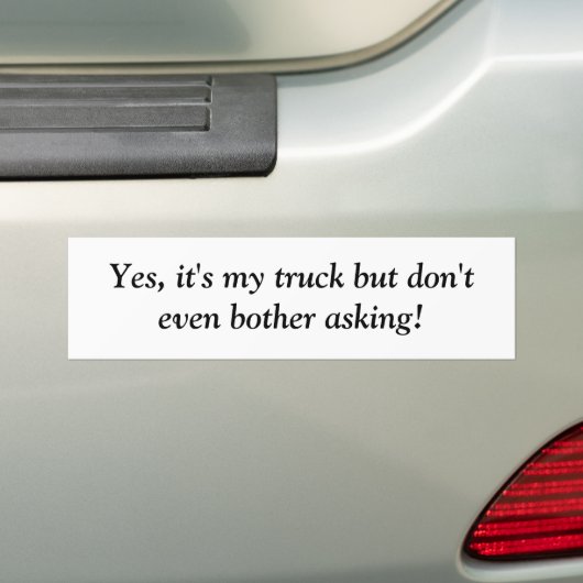 Vraag niet naar bumpersticker (Op auto)