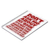 Vraag niet naar mijn boek Funny Author Promo Notitieboek (Linkerzijde)