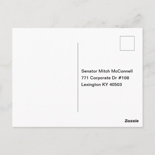 Vraag nu Trump Briefkaart (Achterkant)