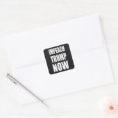 Vraag nu Trump Vierkante Sticker (Envelop)