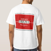 Vraag Obama om oorlogsmisdaden T-shirt (Achterkant)