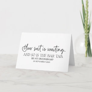 Vraag om Bruidsjonker te zijn van de Bruidegom Kaart