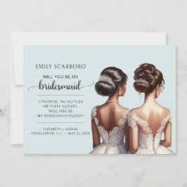 Vraag om bruidsmeisje te zijn Afro-Amerikaans Kaart