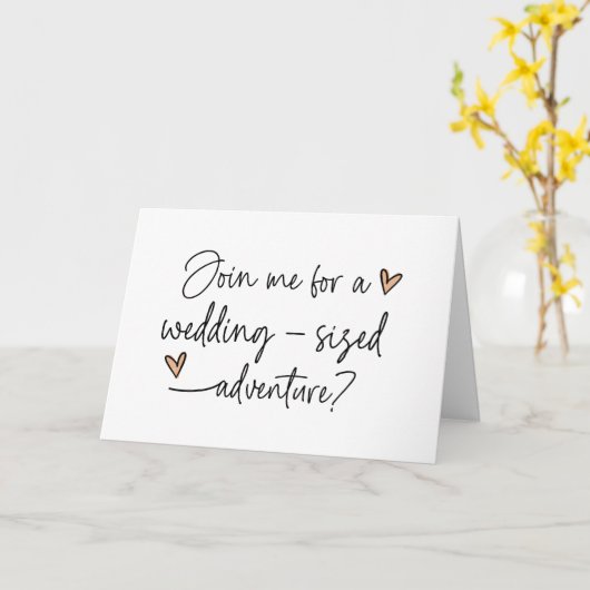 Vraag om bruidsmeisje te zijn voor bruid kaart (Gele Bloem)