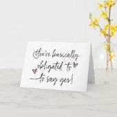 Vraag om bruidsmeisje te zijn voor bruid kaart (Gele Bloem)