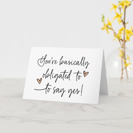 Vraag om bruidsmeisje te zijn voor bruid kaart (Gele Bloem)