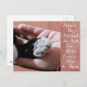 Vraag om hulp briefkaart (Voorkant / Achterkant)