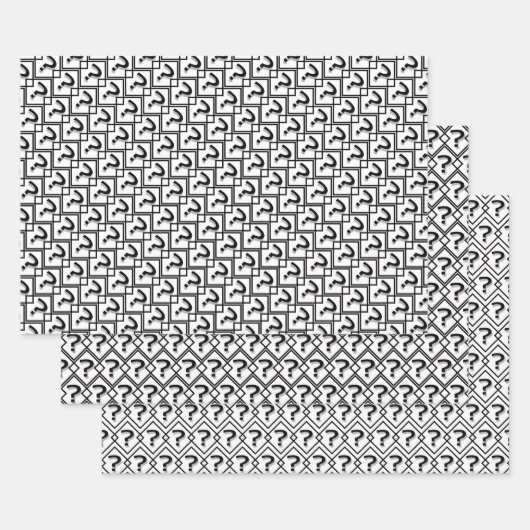 Vraag om merkwaardige vragen inpakpapier vel (Set)