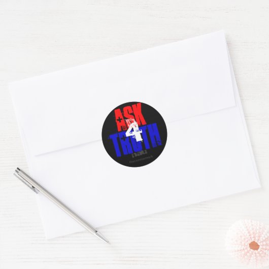 Vraag om Waarheid Sticker (Envelop)