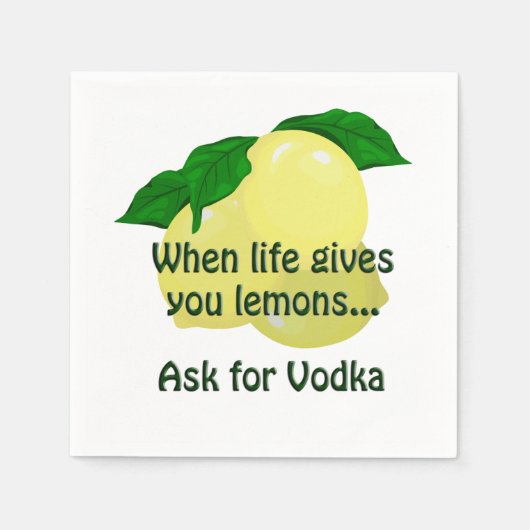 Vraag om wodka Napkin Servet (Voorkant)