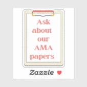 Vraag ons naar onze AMA Papers Sticker (Vel)