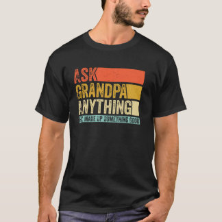 Vraag opa alles grappige retro grootvader t-shirt