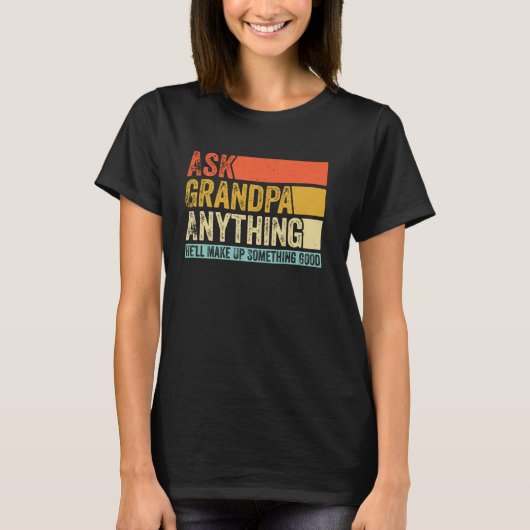Vraag opa iets grappigs Retro opa T-shirt (Voorkant)