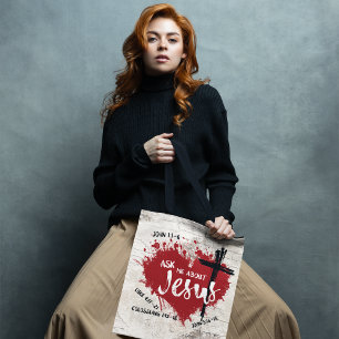 VRAAG OVER Christelijk Evangelisme van JESUS Red G Tote Bag