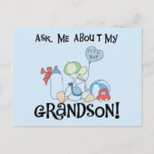 Vraag over mijn kleinzoon Tshirts en geschenken Briefkaart (Voorkant)