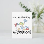 Vraag over mijn kleinzoon Tshirts en geschenken Briefkaart (Staand voorkant)