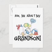 Vraag over mijn kleinzoon Tshirts en geschenken Briefkaart (Voorkant / Achterkant)