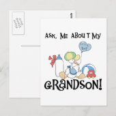 Vraag over mijn kleinzoon Tshirts en geschenken Briefkaart (Voorkant / Achterkant)