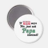 Vraag Papa gewoon Magneet (Voorkant / Achterkant)