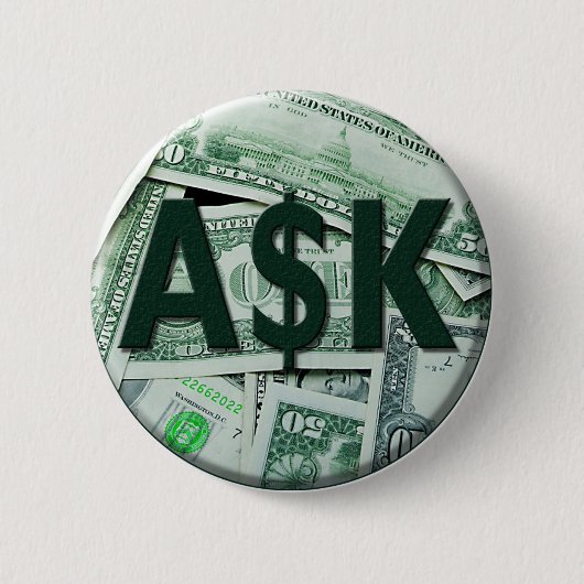 Vraag Ronde Button 5,7 Cm (Voorkant)