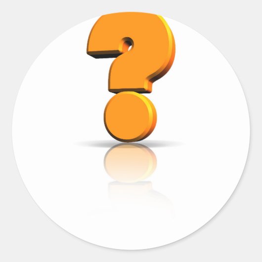 Vraag Ronde Sticker (Voorkant)