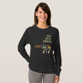 Vraag Seek Knock Matthew 7:7 Christelijk citaat T-shirt (Voorkant volledig)